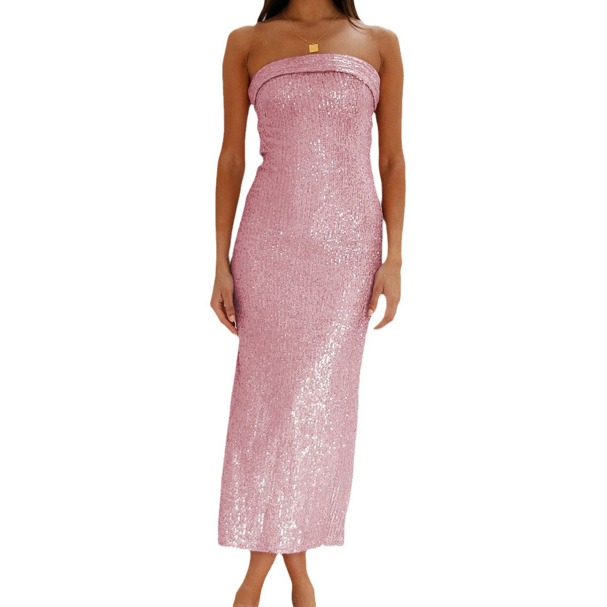 Women's Beaded Dress Sequined Sexy Slim Fit Dresses