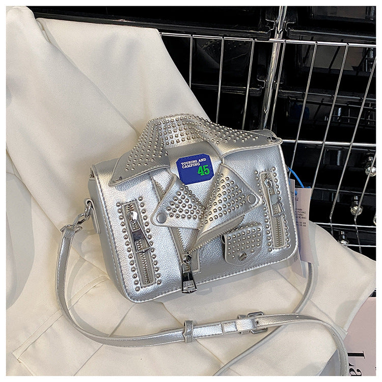 Women's Personality Rivets Clothes Korean Fashion Element Bags