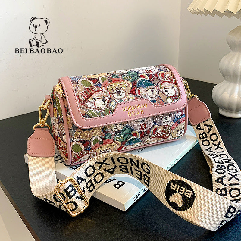 Women's Source Design Cartoon Little Bear Pattern Crossbody Bags