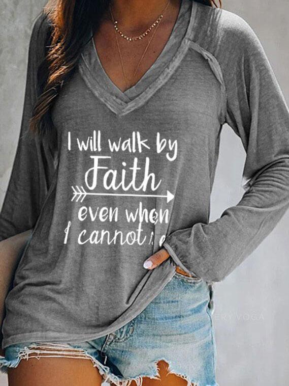 Women's Spring Printed Long-sleeved T-shirt For Sweaters