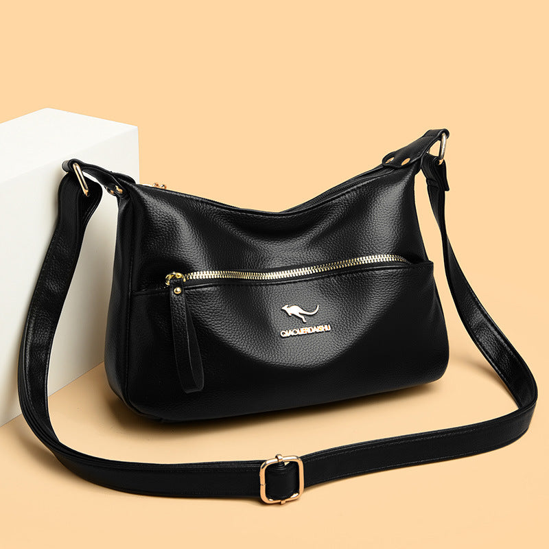 Women's Mother's High-grade Soft Leather Large Capacity Small Square Bags