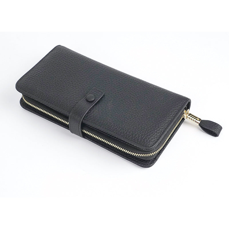 Women's Simple Two-fold Multiple Slots Long Ladies Wallet