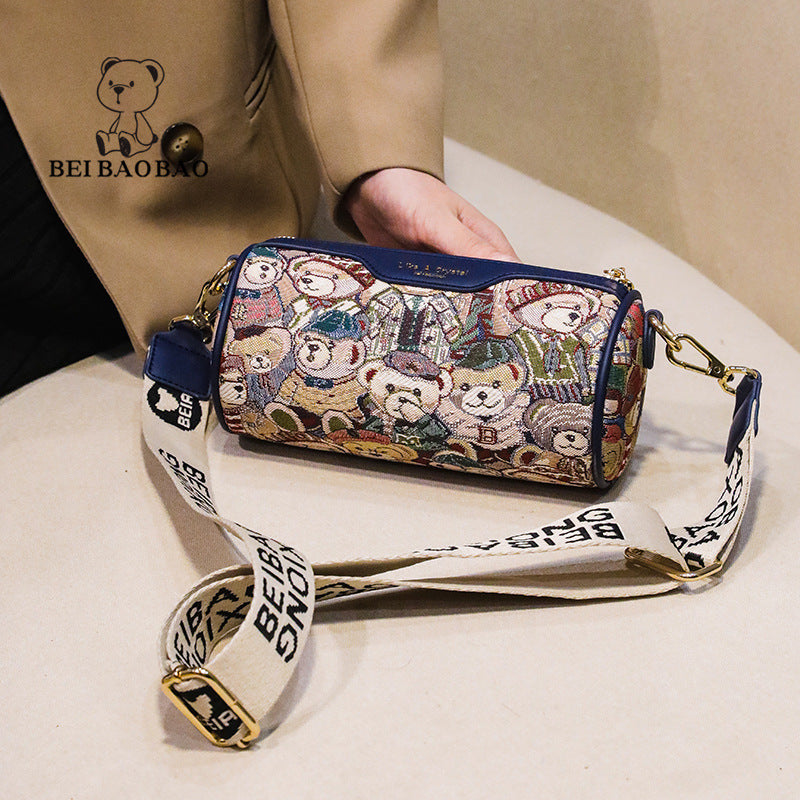 Women's Source Round Fashion Bear Lightweight Crossbody Bags