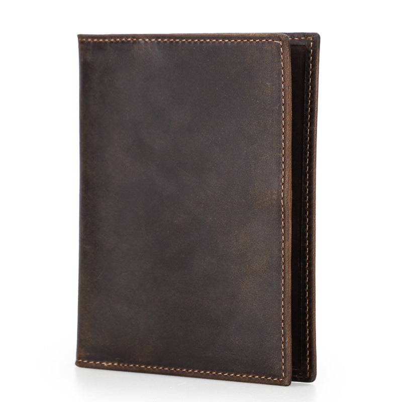 Angel Retro Crazy Horse Leather Swiping Men's Wallets