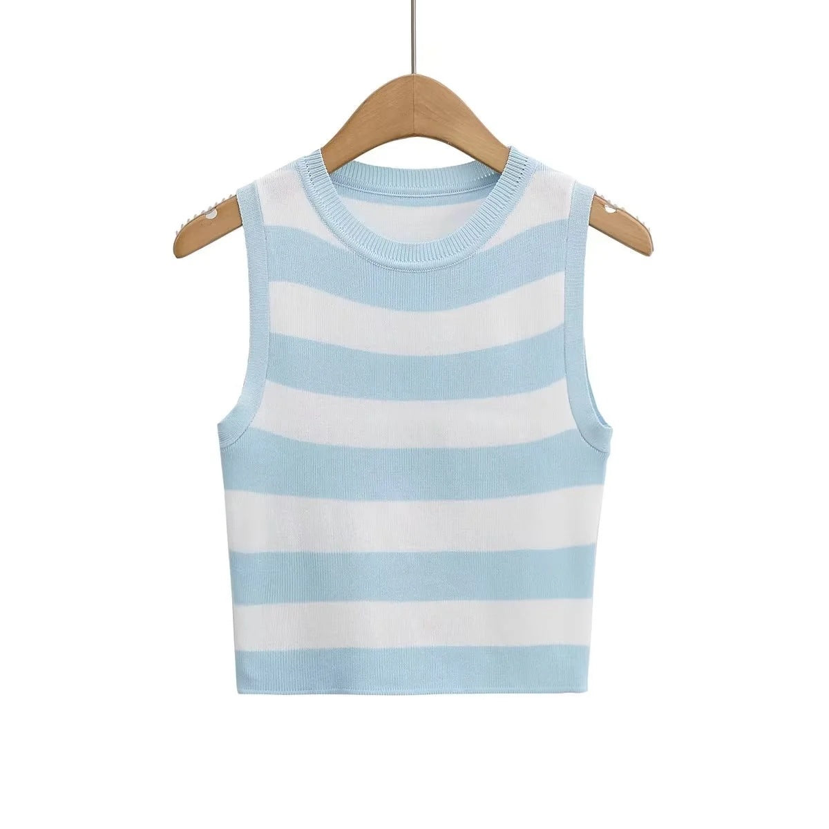 Women's Summer Sleeveless Elastic Knitted For Tops
