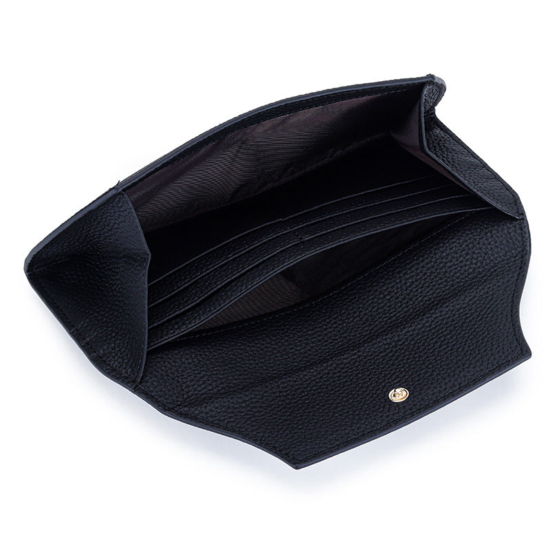 Women's Long Genuine Leather Niche Design Simple Ladies Wallets