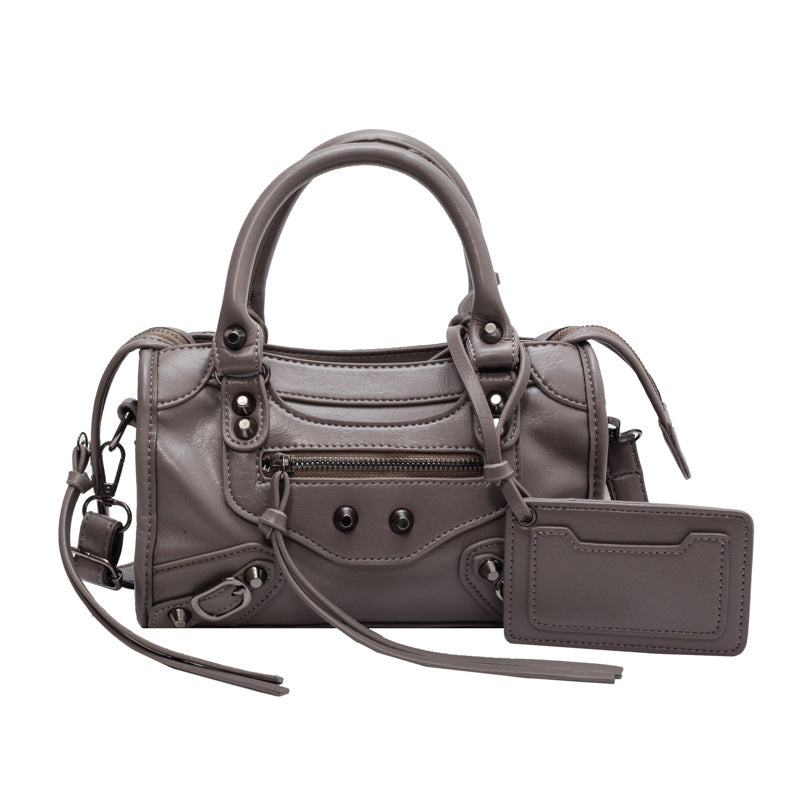 Women's Motorcycle Retro Rivet Pillow Fashion Trendy Crossbody Bags