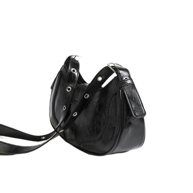 Women's Niche Texture Baguette Retro Underarm Arm Bags