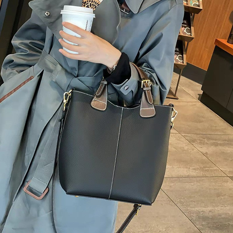 Women's Top Layer Cowhide Premium Commute Large Handbags