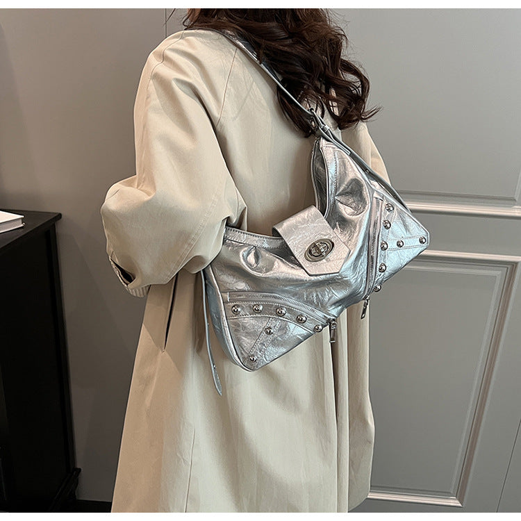 Women's Retro Solid Color Commute One Fashion Shoulder Bags