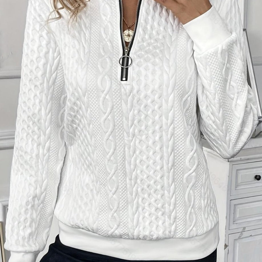 Women's Pretty Hoodie Casual Sweatshirt Zipper Sweaters