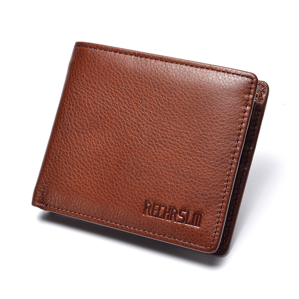 Men's Genuine Leather First Layer Cowhide High Purses