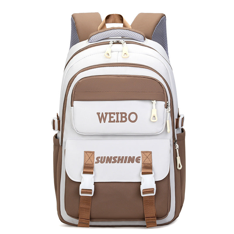 National Fashion Junior High Simple Trendy Large Middle School Students' Schoolbags