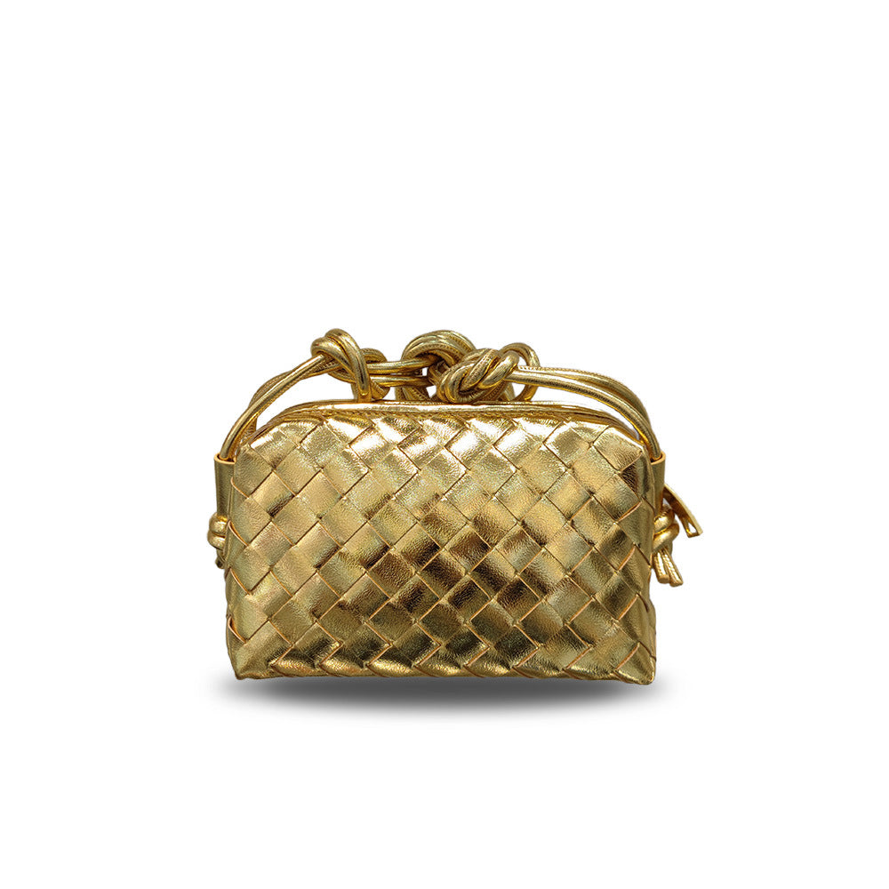 Women's Woven Cloud Genuine Leather Made Korean Shoulder Bags