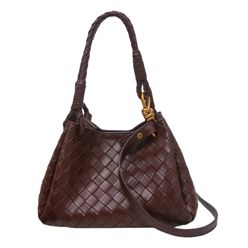 Women's Retro Fashion Personality Trendy Woven Textured Small Square Bags