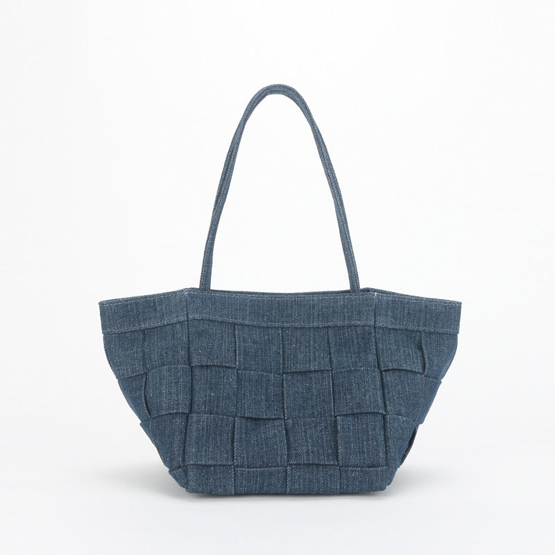 Women's Niche Hand-woven Simple Fashion Canvas Shoulder Bags