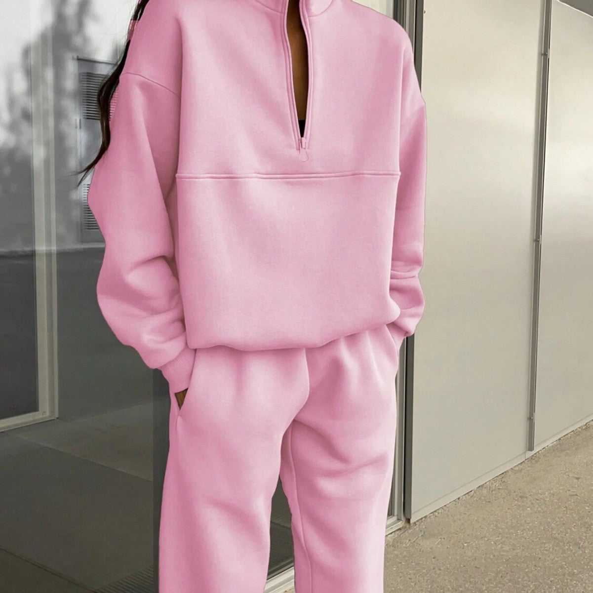 Women's Versatile Casual Fashion Long-sleeved Trousers Two-piece Sweaters