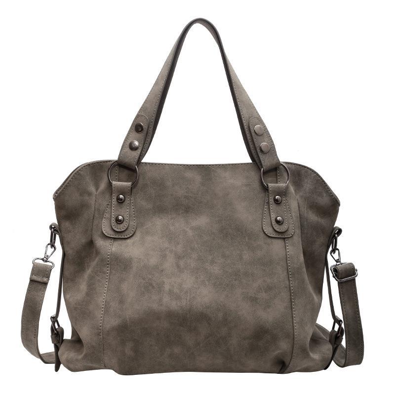 Women's Retro Fashionable Simple Korean Style Large Backpacks