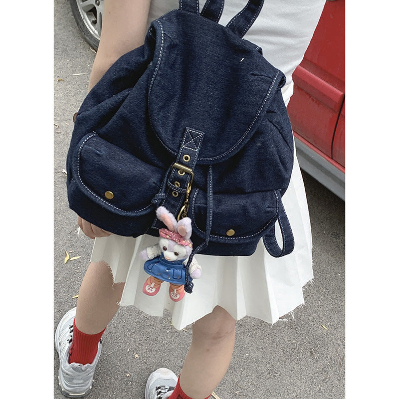 Women's Pretty Denim Leisure Large Capacity Backpacks