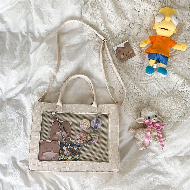 Women's Transparent Barlow Medium Food Volume Cartoon Large Crossbody Bags