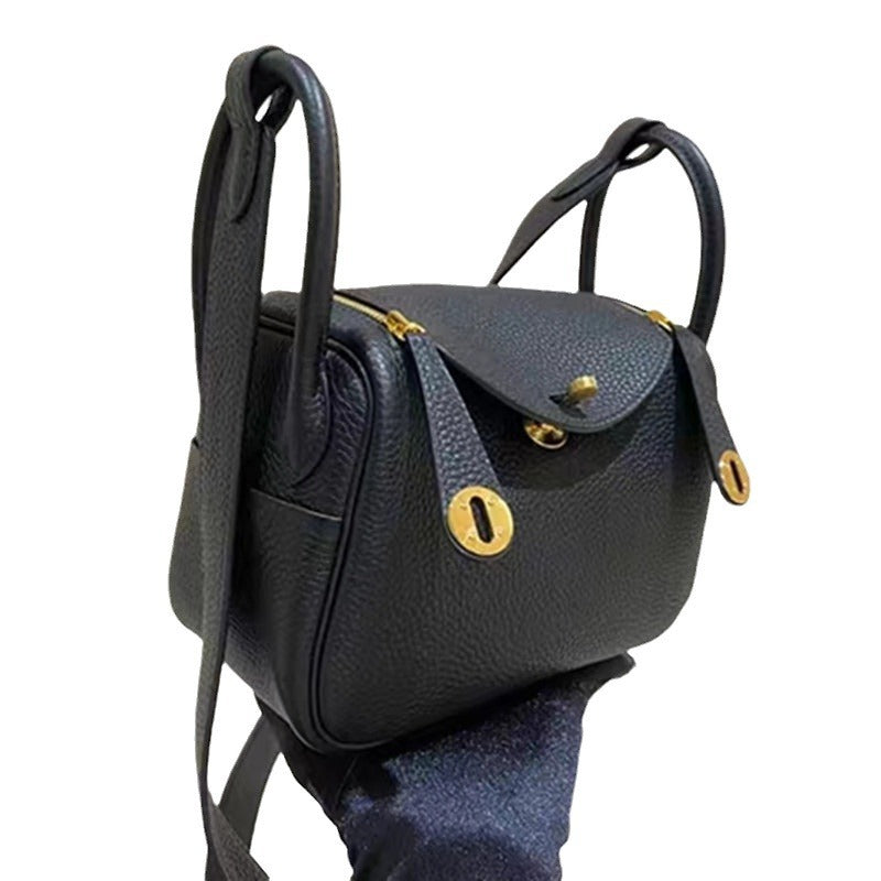 Women's Mini Lindy First Layer Lychee Leather Shoulder Bags