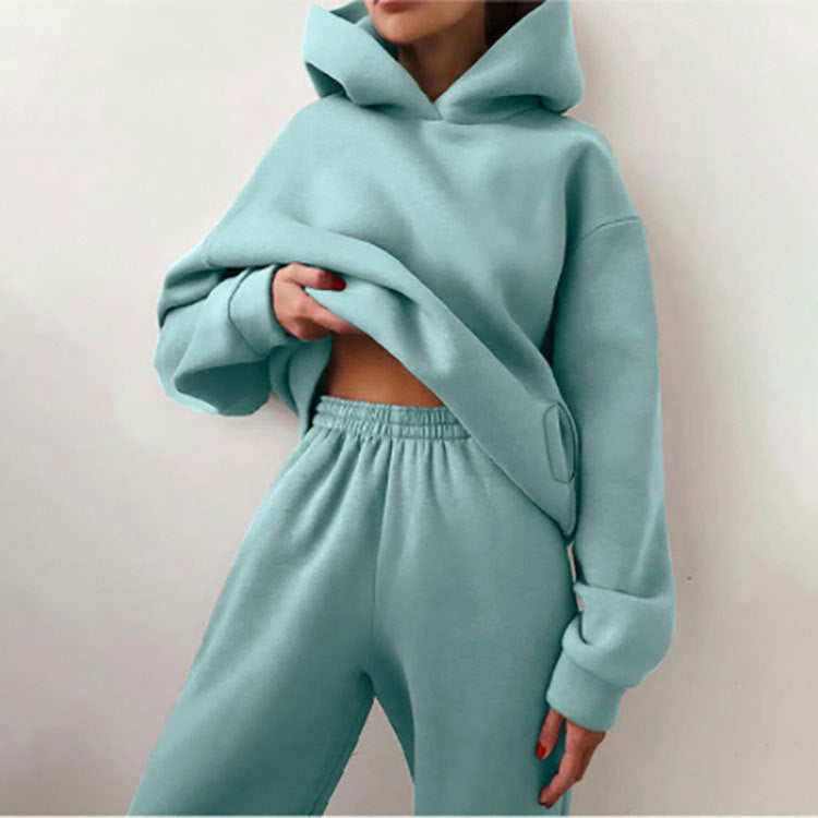 Women's Solid Color Casual Fashion Sports Trousers Suits