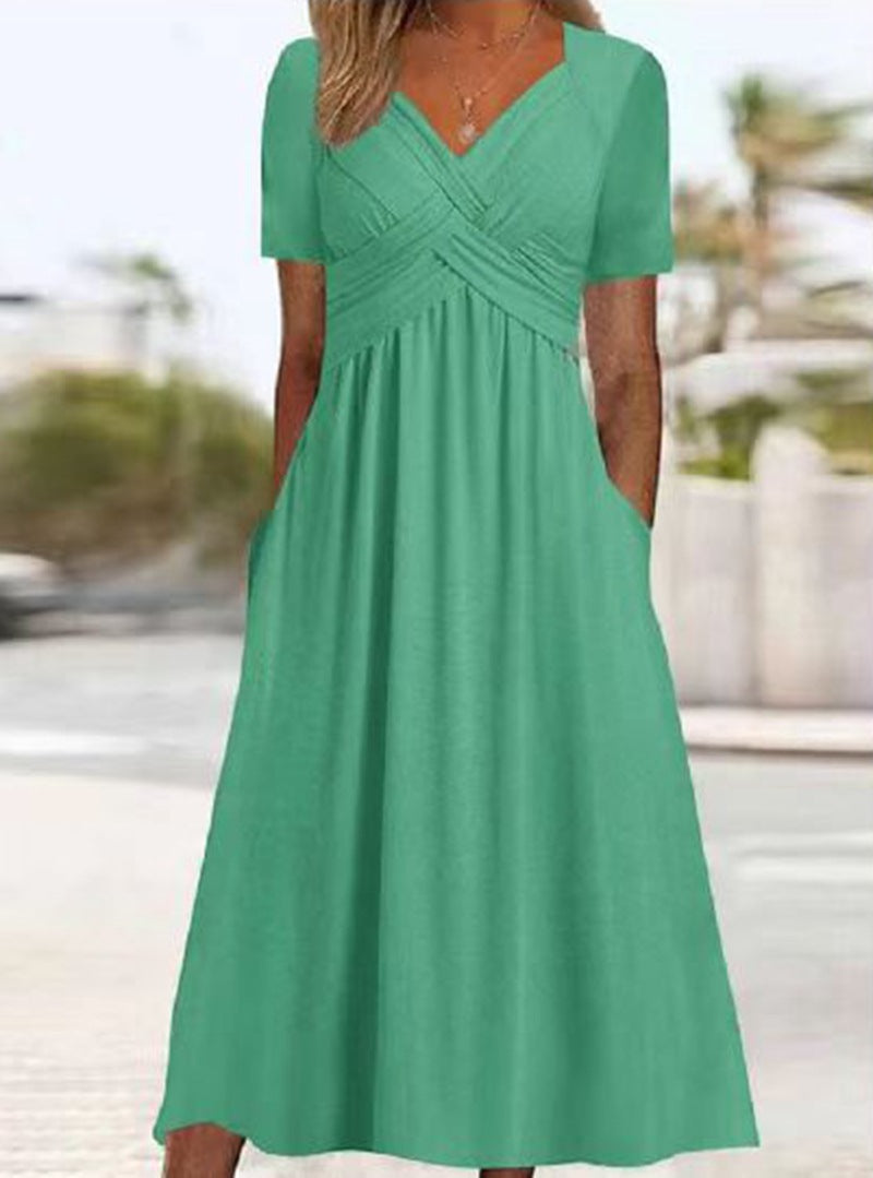 Women's Autumn Solid Color Sleeve Special Dress Dresses