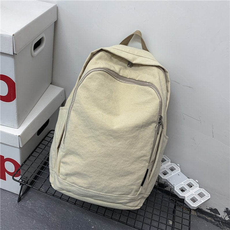 College Korean High Canvas Large Capacity Backpacks