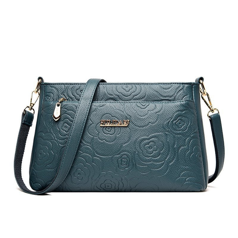 Women's Style Embossed Peony Trendy Mummy Super Shoulder Bags