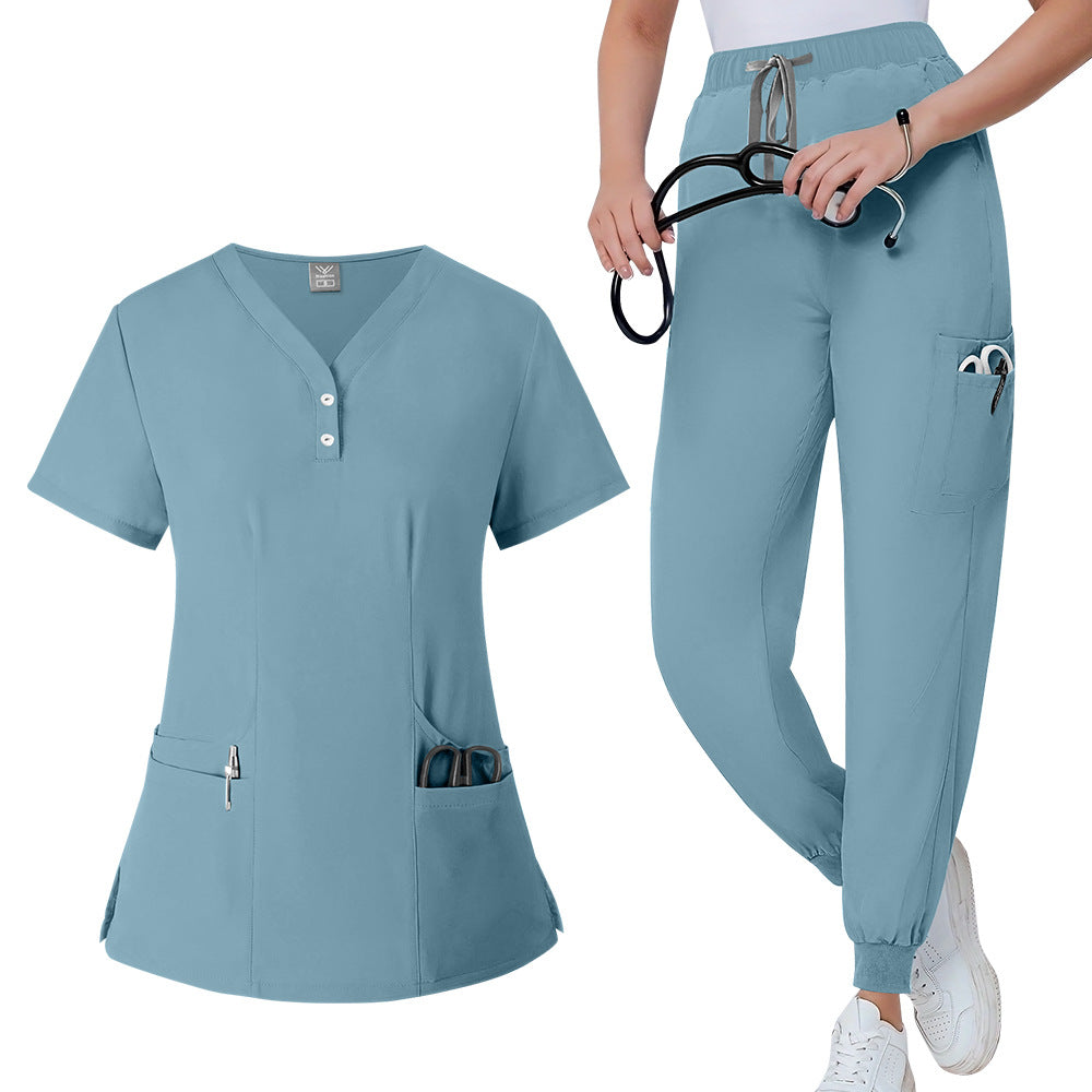 Women's Elastic Hand Washing Doctor Surgery Clothes Uniform
