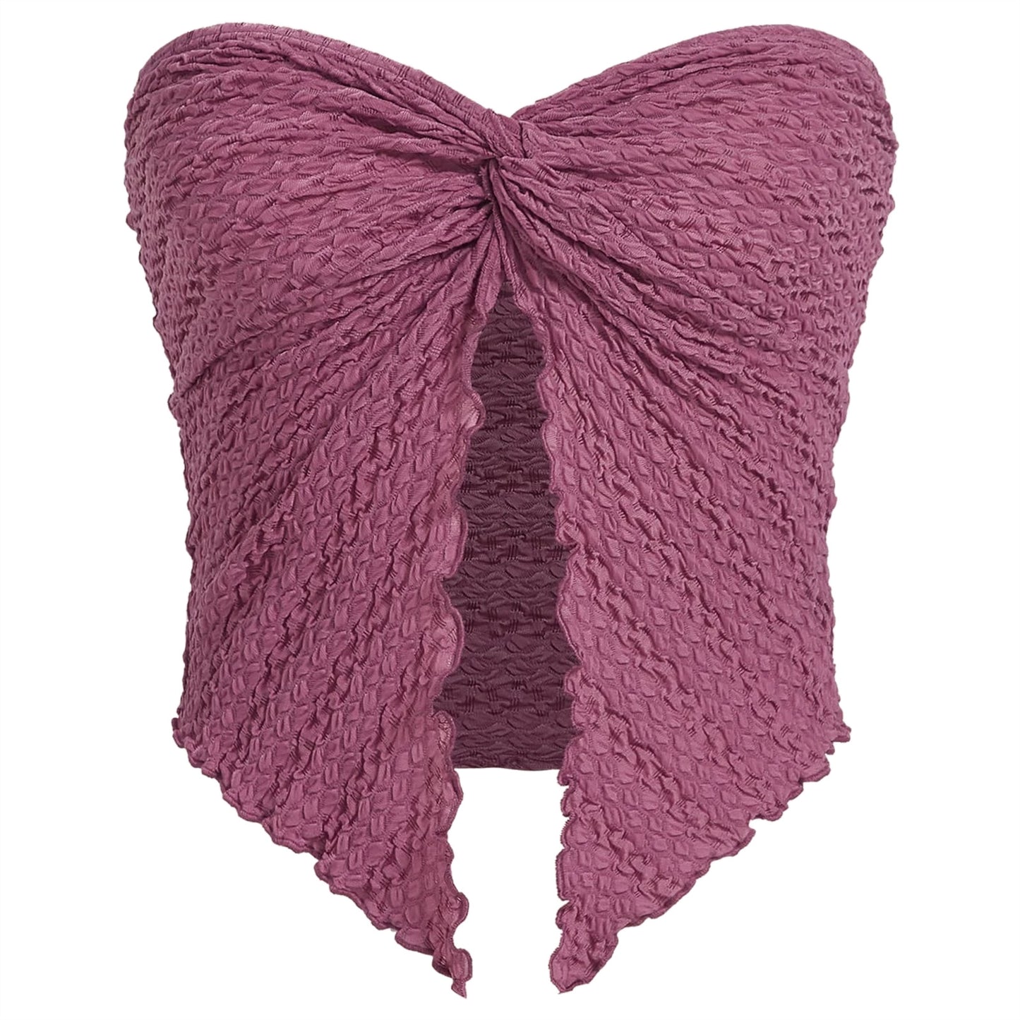 Women's Fashion Sexy Pleated Twist Tube Backless Tops