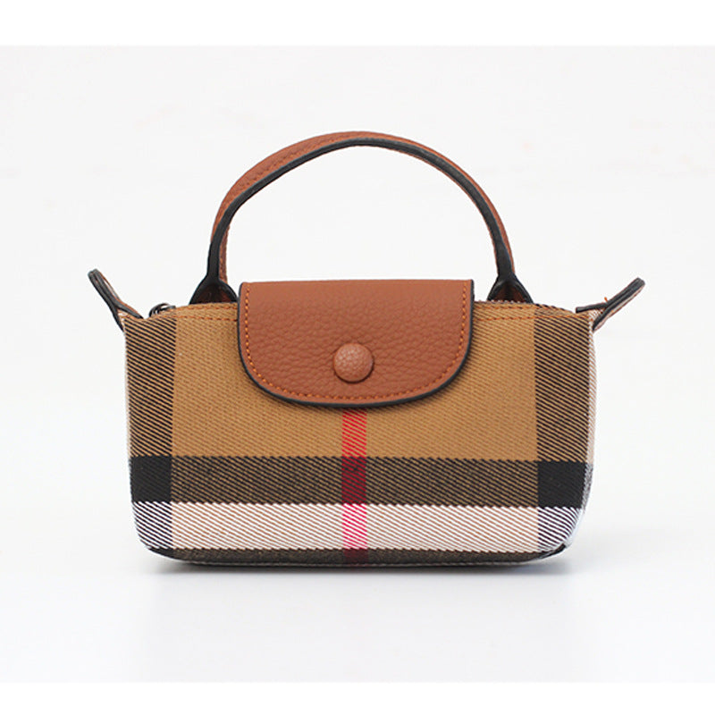 Fashion Canvas Trendy Leather Mini Mobile Bags