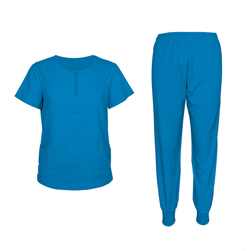 Split Sleeve Beauty Salon Care Work Uniform