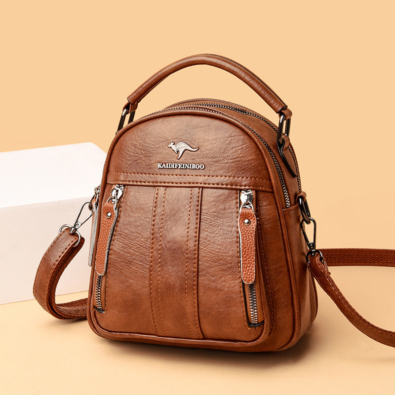 Women's Western Style Shell Korean Fashionable Sheepskin Backpacks