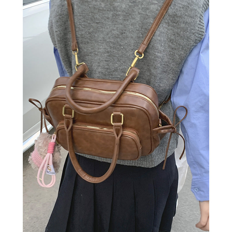 Women's Glamorous Unique Retro Textured Simple Small Square Bags