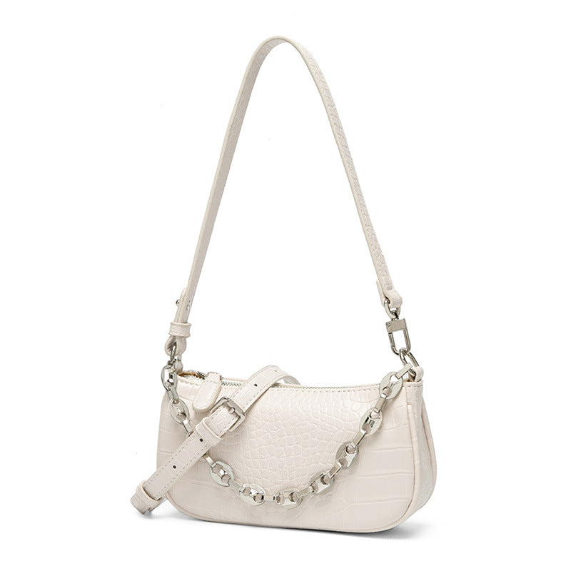 Women's Underarm Trendy Niche Retro Crocodile Pattern Shoulder Bags