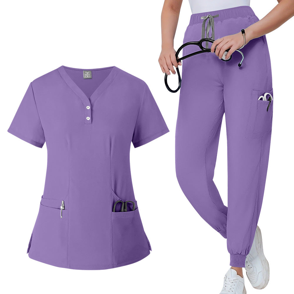 Women's Elastic Hand Washing Doctor Surgery Clothes Uniform