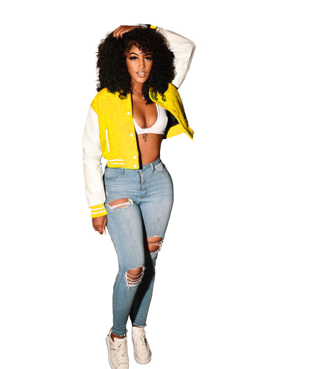 Women's Fashion Button Pressing Thread Baseball Blouses