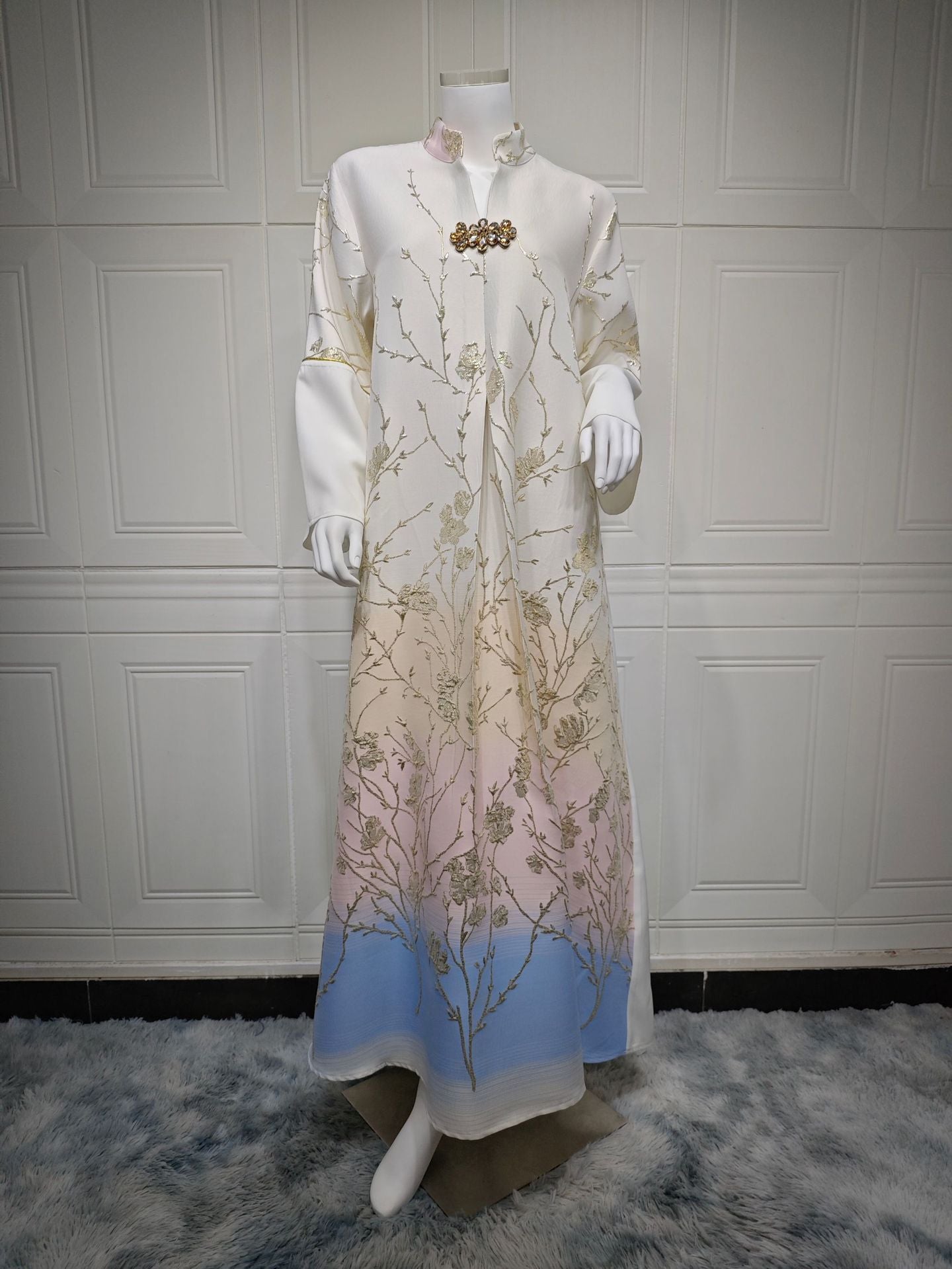 Fashionable High-grade Jacquard Fabric Embroidered Gradient Clothing