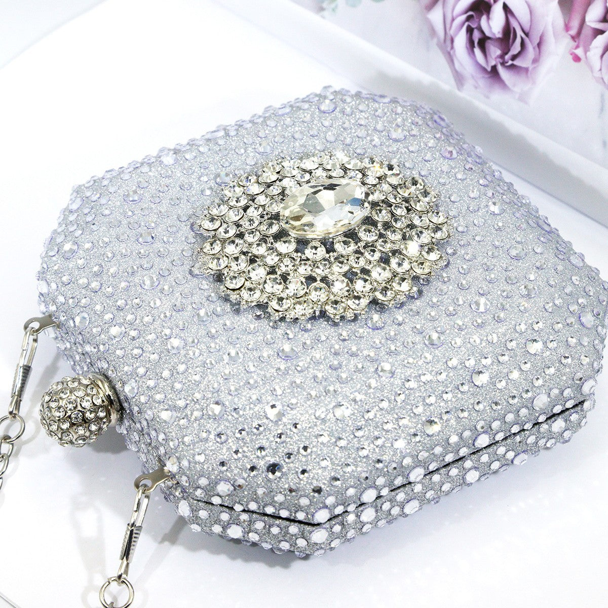 Women's Sense Drill Fashion Personalized Mini Box Evening Bags