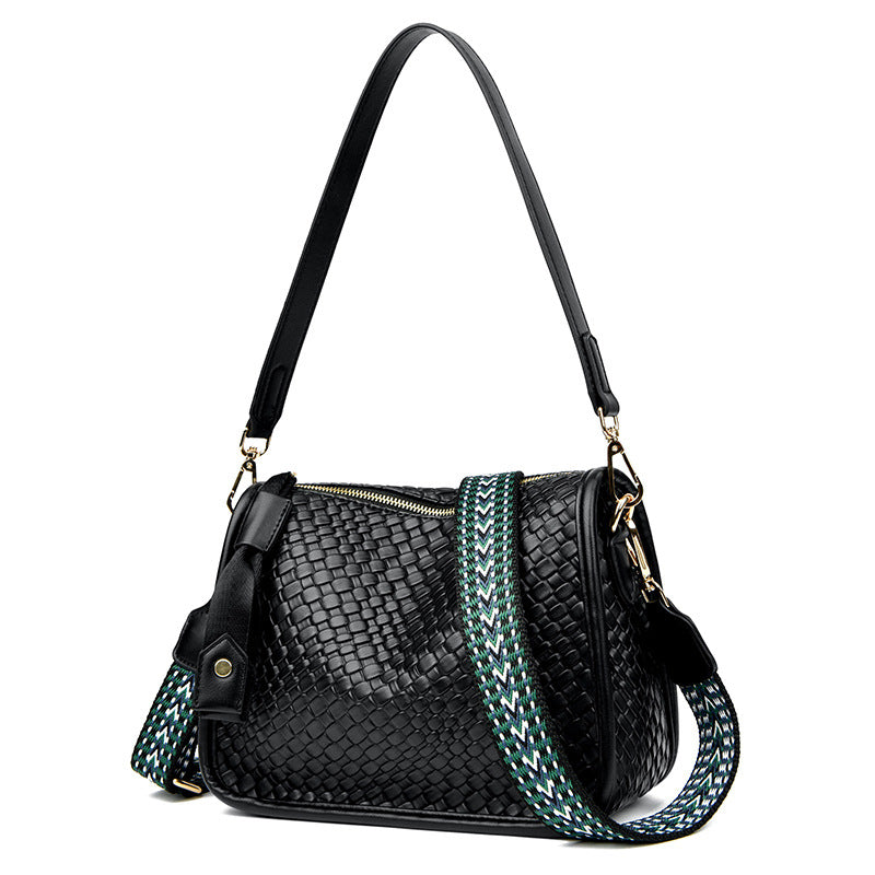 Women's Trendy Woven Underarm Simple Commute Soft Bags