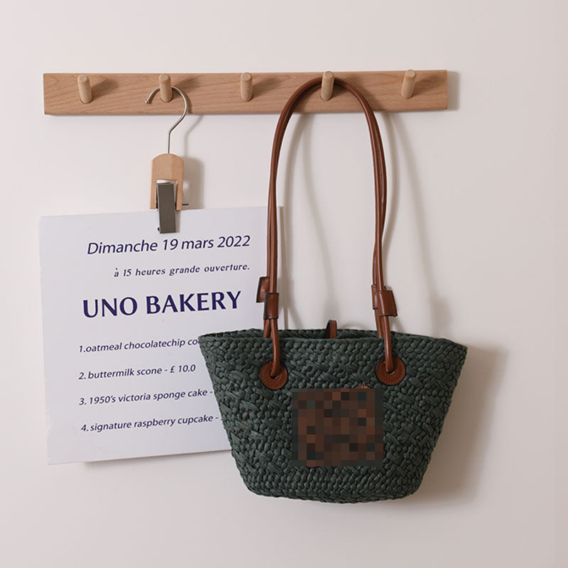 Women's Straw Hand-woven Rattan Weave Summer Seaside Bags