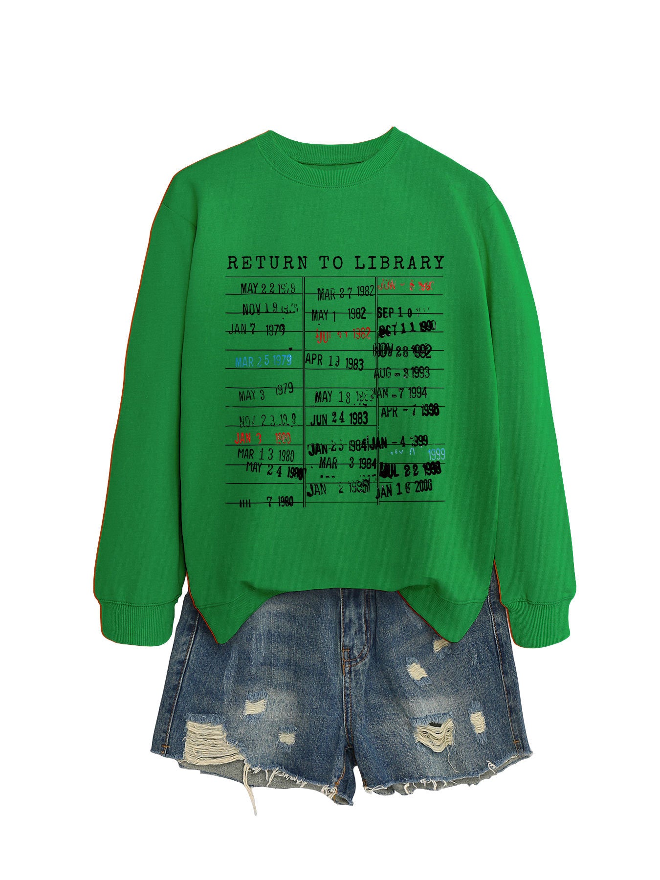 Women's Personalized Printed Fashion Round Neck Loose Sweaters