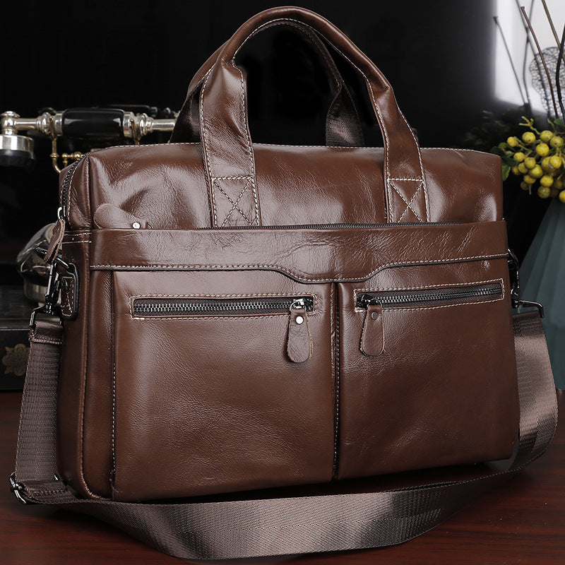 Men's Leather For Cow Computer Business Large Men's Briefcases