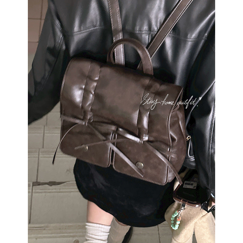 Women's Retro High-grade Pleated Trendy Cool Bow Bags
