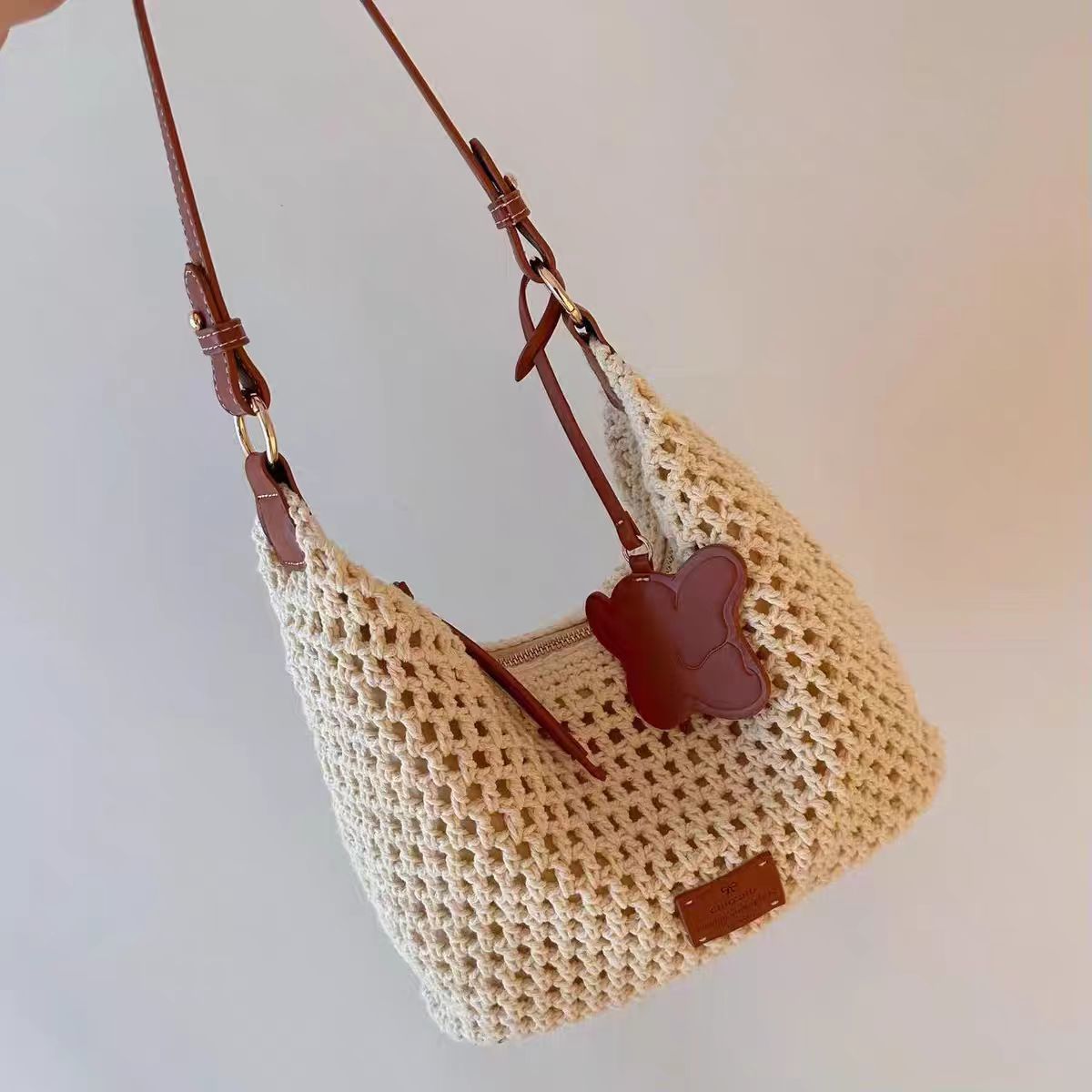 Women's South Wind Sunshine Summer Woven Underarm Shoulder Bags