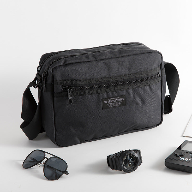 Men's Trendy Leisure Cargo Style Canvas Green Men's Shoulder Bags