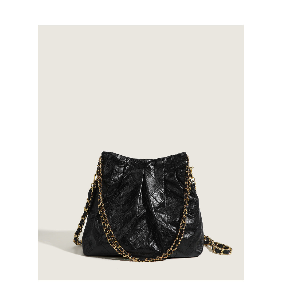 Women's Spring Rhombus Chain Stray Large Capacity Garbage Bags