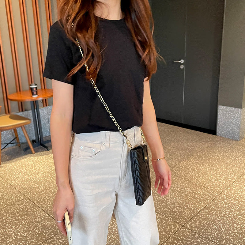 Women's Soft Sheepskin For Leather Vertical Diamond Crossbody Bags