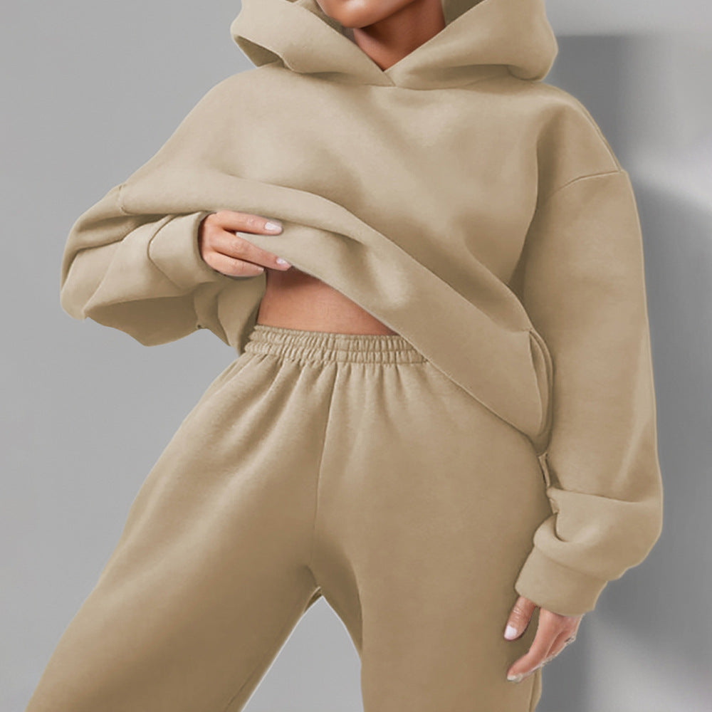 Women's Solid Color Casual Fashion Sports Trousers Suits